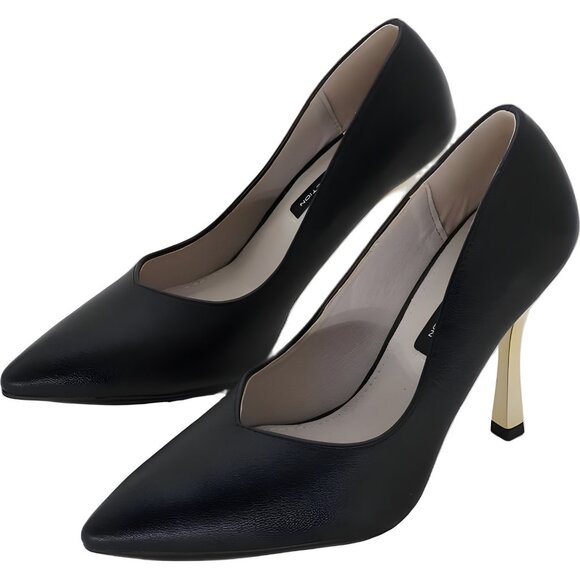 French Connection Anny Black Pointed-Toe Stiletto Pumps Size 6 - Picture 2 of 6
